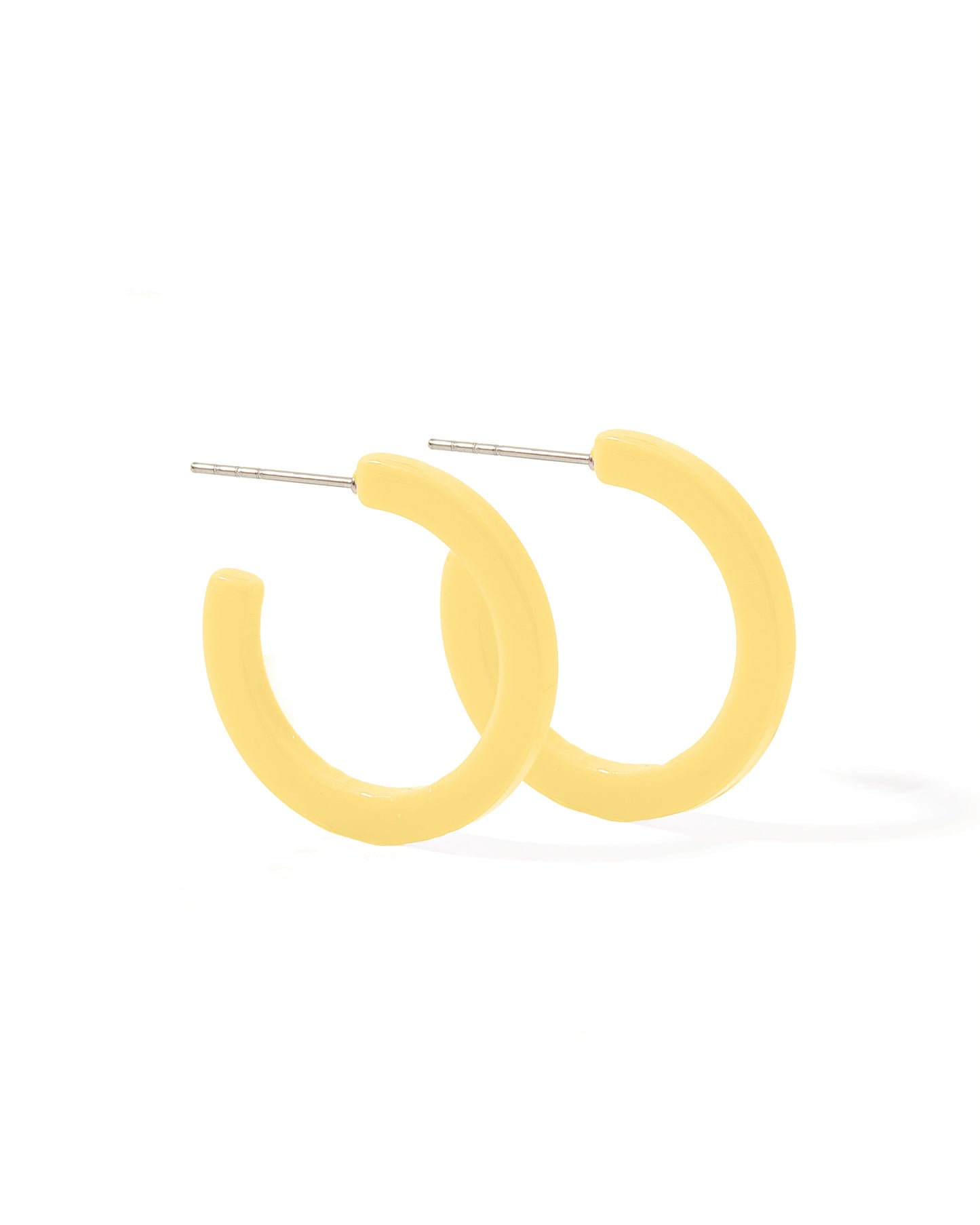 Holly Mini Hoop Earrings - Buttercup Yellow
