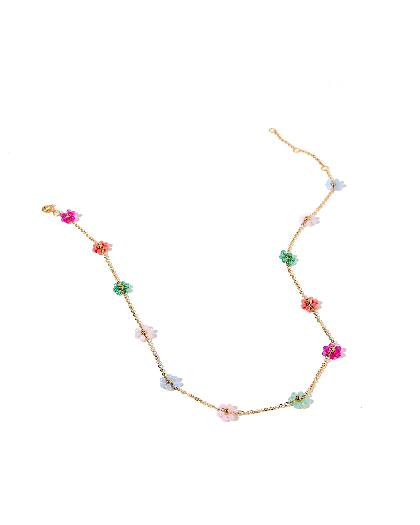 Necklace - Gracie Flower Multi Color