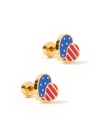 Screwback Stud Earrings - Ellis American Heart
