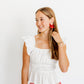 Flora Statement Earrings - Crimson