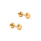 Screwback Stud Earrings - Violet Heart