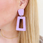 Kennedy Statement Earrings - Lilac