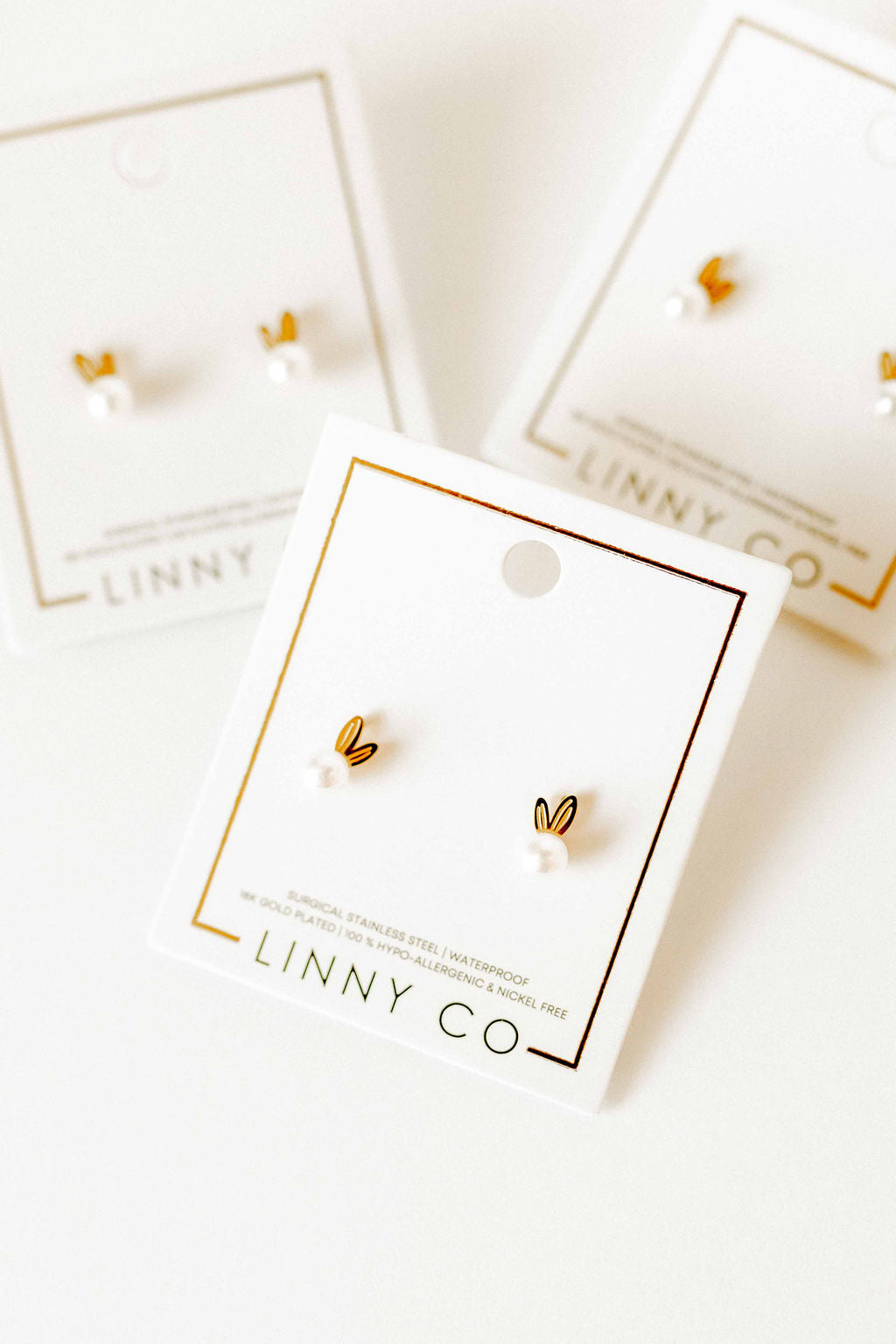 Screwback Stud Earrings - Heidi Pearl Bunny