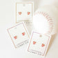 Screwback Stud Earrings - Baseball Heart