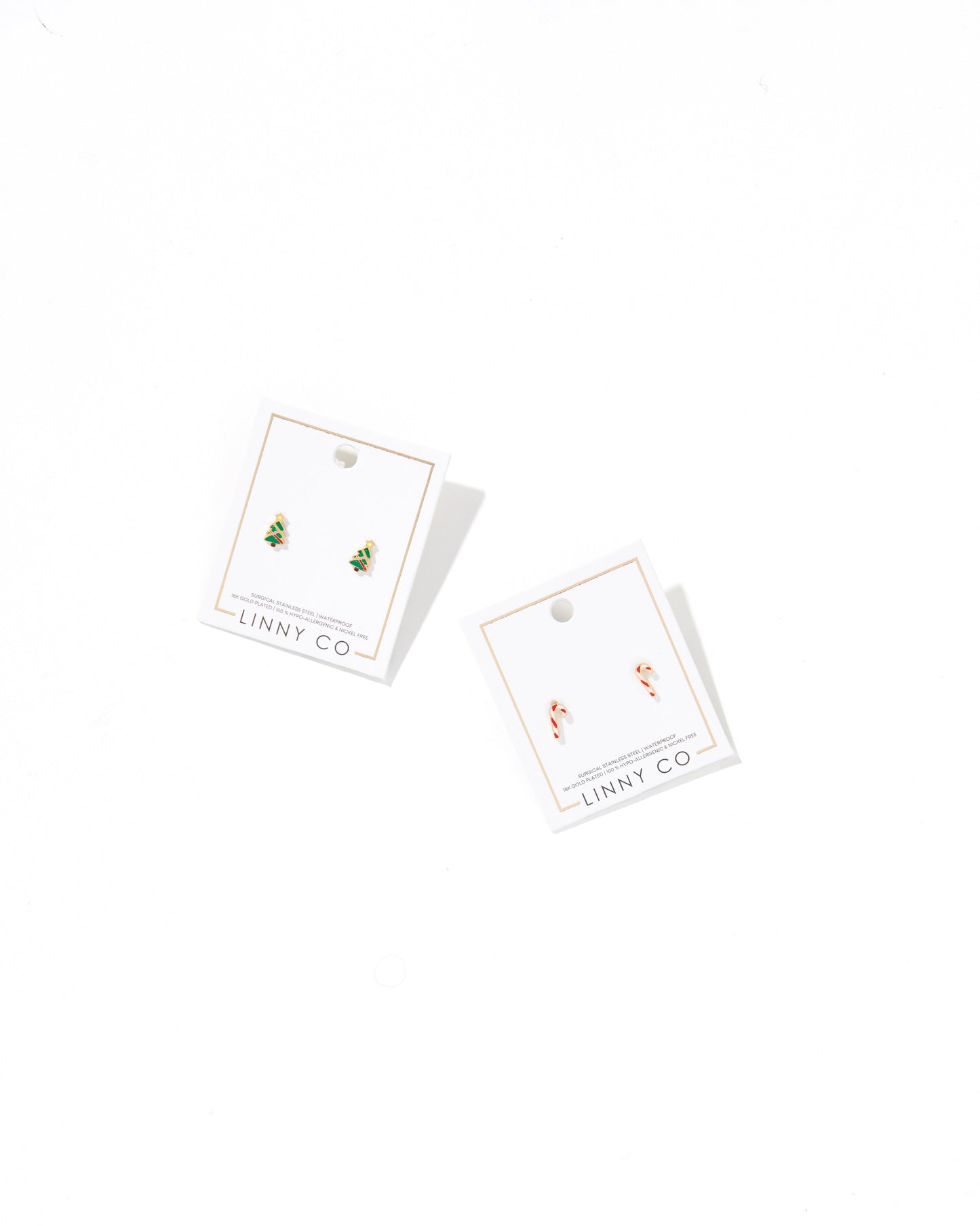 Screwback Stud Earrings - Peppermint Twist