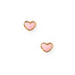 Screwback Stud Earrings - Nora Heart Pink