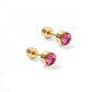 Screwback Stud Earrings - Juliet Pink 5mm