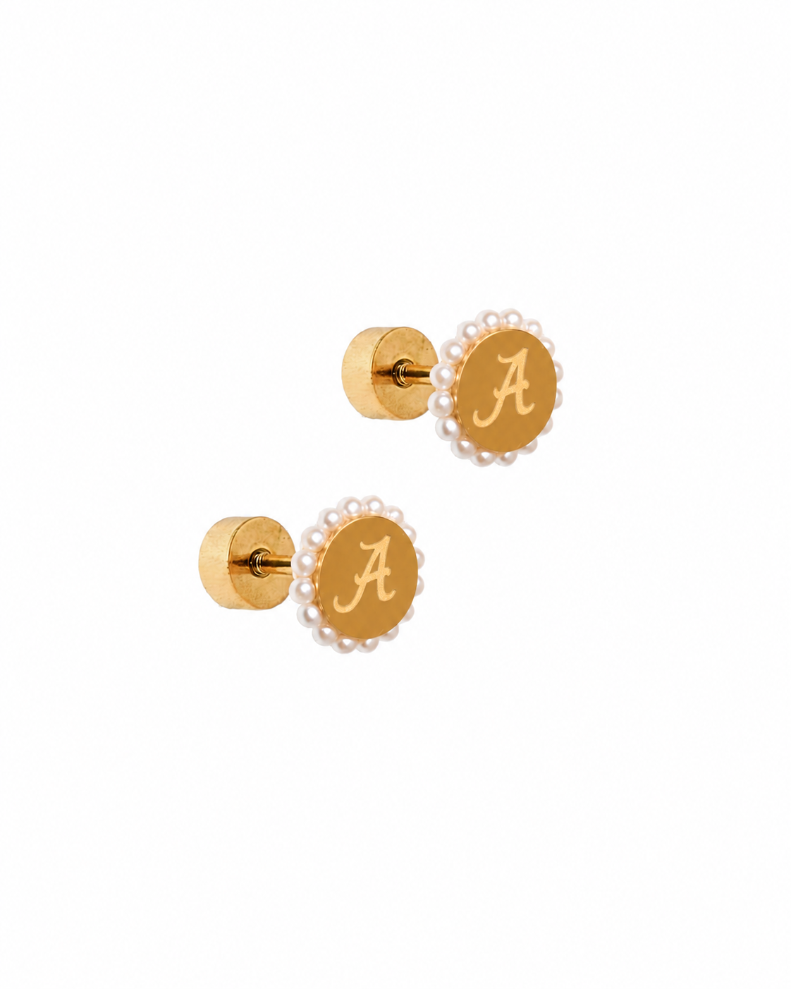 Screwback Stud Earrings - Alabama Crimson Tide Alice Gold - Shop LINNY CO
