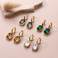 Linny Co Diana Huggie Charm Earring with Stone Charm