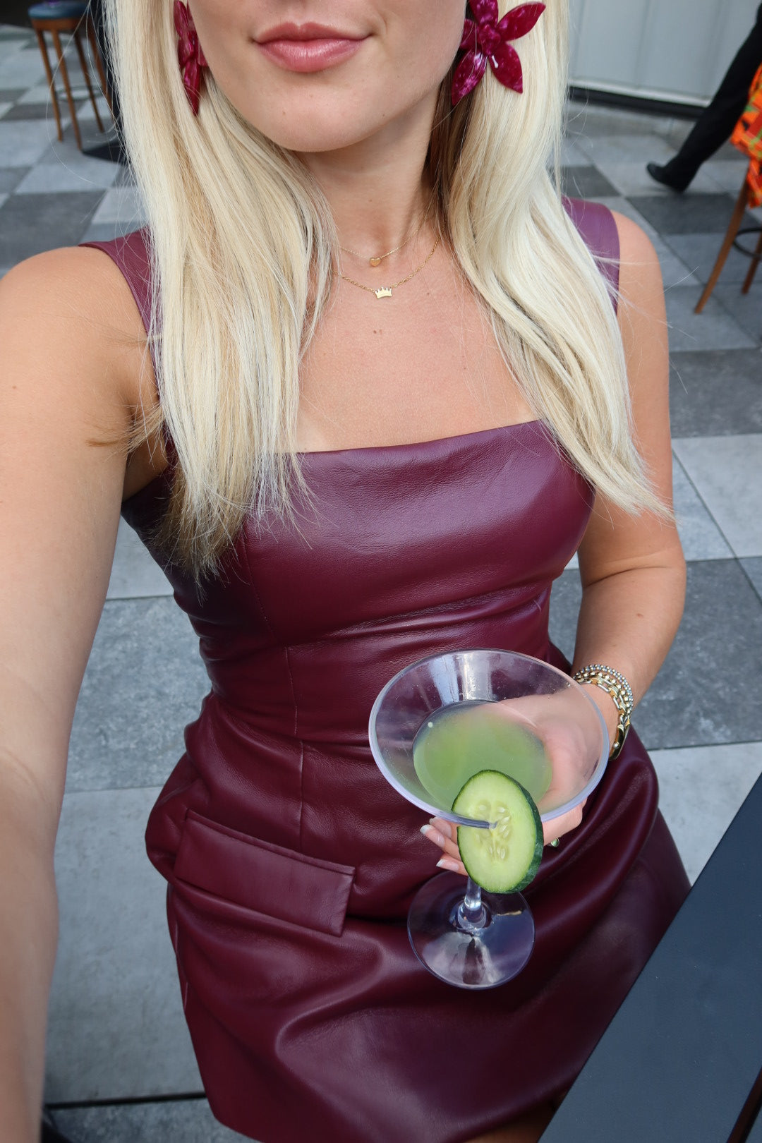 Annie Statement Earring - Pinot Noir