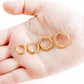 Huggie Earrings - Scarlett Hoop Gold 14mm