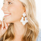 Michelle Statement Earrings - Pearl White