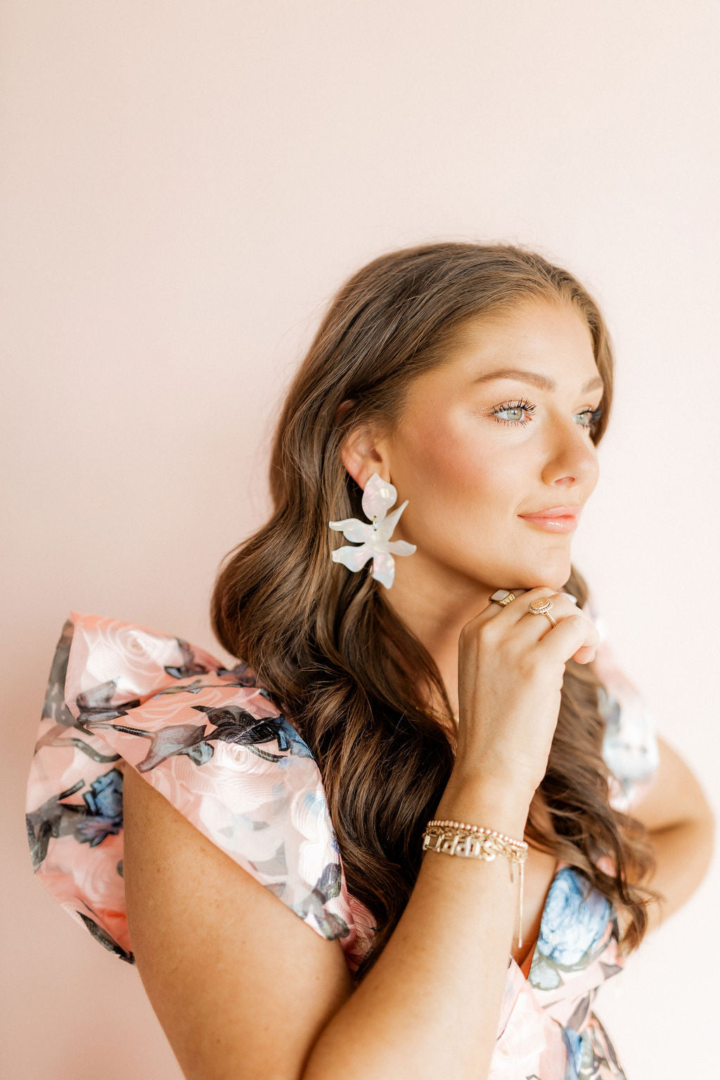 Flora Statement Earrings - Iridescent
