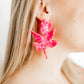 Flora Statement Earrings - Pink Party Punch