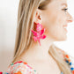 Flora Statement Earrings - Pink Party Punch