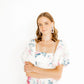 Kennedy Statement Earrings - Baby Pink