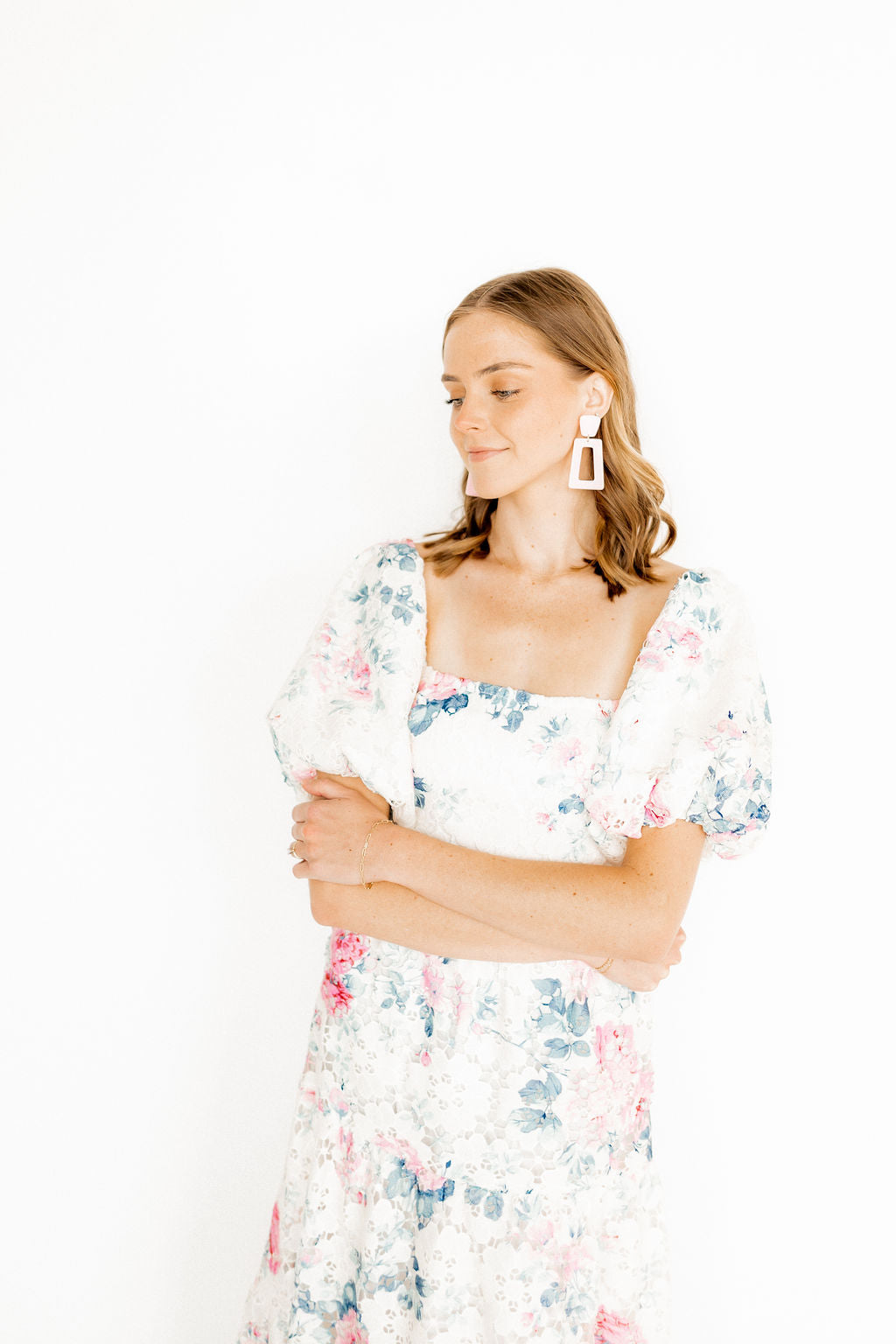 Kennedy Statement Earrings - Baby Pink