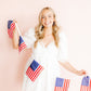 Holly Medium Hoop Earrings - Red, White and Blue