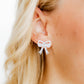 Sophia  Bow Earrings - Iridescent Glitter