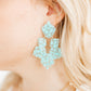 Michelle Statement Earrings - Aquamarine