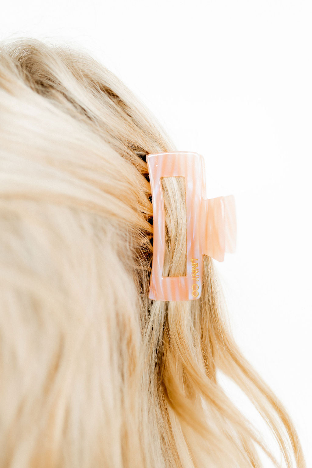 Hair Clip - Kimmy - Salmon Stripe