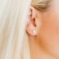 Screwback Stud Earrings - Juliet Clear 3mm