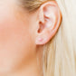 Screwback Stud Earrings - Nora Heart Pink