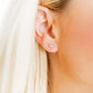 Screwback Stud Earrings - Nora Heart Purple