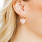 Ruthie Bow and Heart Earring - Pink
