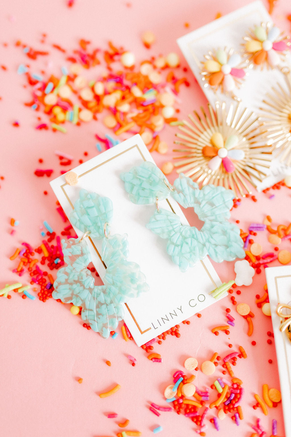 Michelle Statement Earrings - Aquamarine