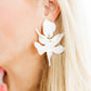 Flora Statement Earrings - White Shell