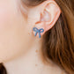 Kylie Bow Earrings - Navy