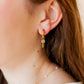 Huggie Charm Earrings - Lock and Key Gold