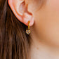 Huggie Charm Earrings - Lock and Key Gold