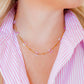 Necklace - Gracie Flower Pink Multi