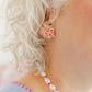 Kylie Bow Earrings - Pink Tie Dye