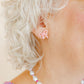 Kylie Bow Earrings - Pink Tie Dye