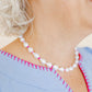 Necklace - Maris Pearl Pink Multi