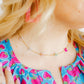 Necklace - Gracie Flower Multi Color