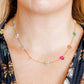 Necklace - Gracie Flower Multi Color