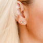 Screwback Stud Earrings - Baseball Heart