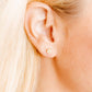 Screwback Stud Earrings - Alli White