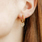 Huggie Charm Earrings - Lock and Key Gold