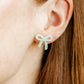 Kylie Bow Earrings - Dahlia Blue