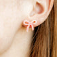Kylie Bow Earrings - Pink Tie Dye