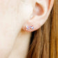 Screwback Stud Earrings - Frances Bow Red, White & Blue
