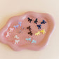 Kylie Bow Earrings - Pink Tie Dye