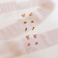 Screwback Stud Earrings - Conley Pink Bow