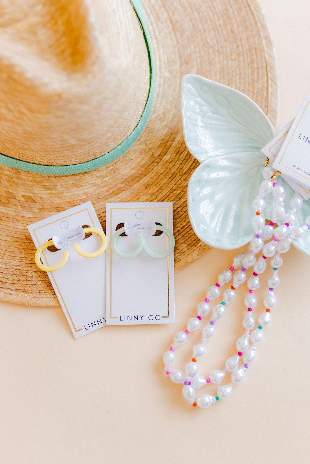 Necklace - Maris Pearl Pink Multi