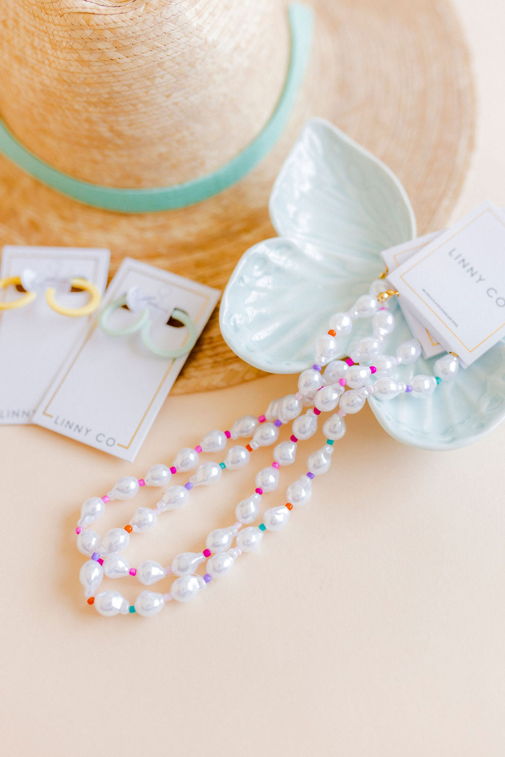 Necklace - Maris Pearl Multi Color
